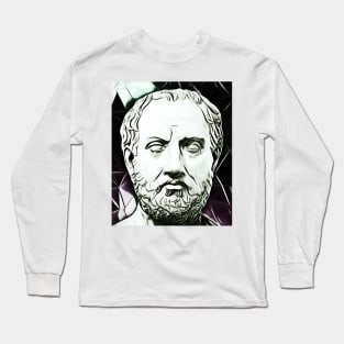 Thucydides Black and White Portrait | Thucydides Artwork 3 Long Sleeve T-Shirt